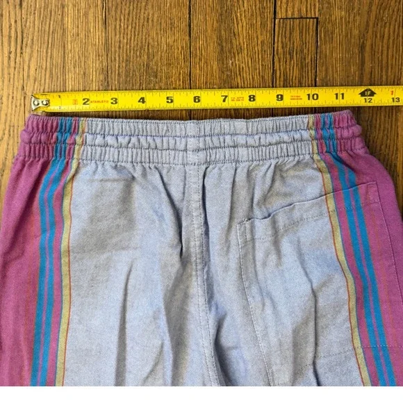 Toms Trunks Beach 100% Cotton Lounge Pants Blue Purple Striped Small - Picture 6 of 7